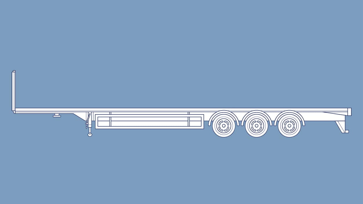 DSV flatbed trailer